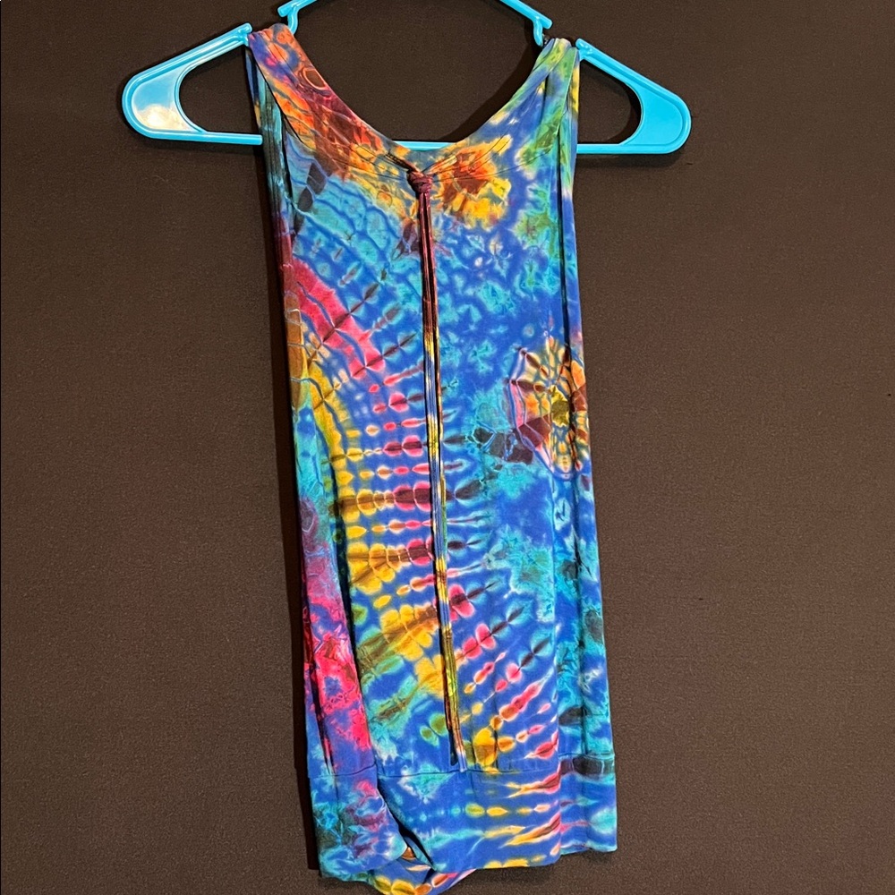 Tie die backless top